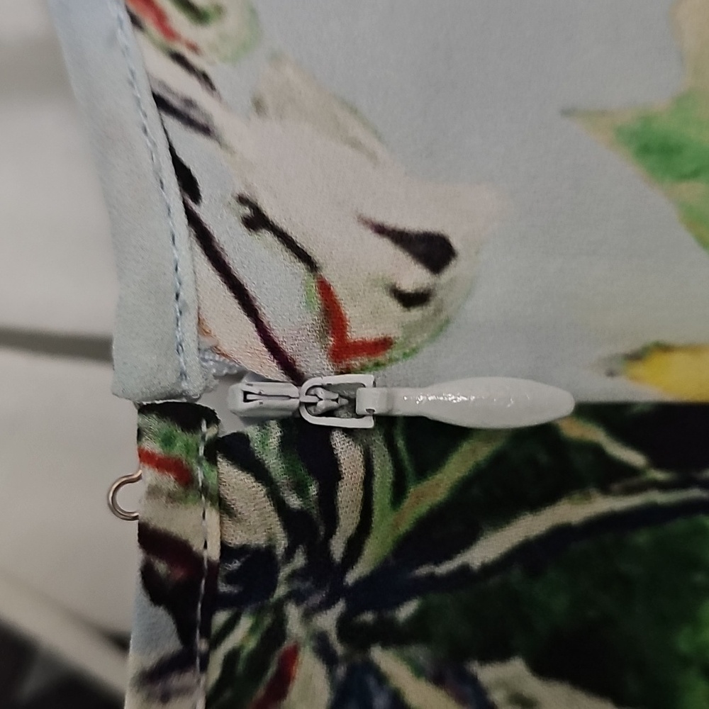 🤑 Nwt Ala Von Auersperg Green and Yellow Midi dress with Tropical Print 🤑 - Picture 14 of 16